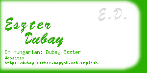 eszter dubay business card